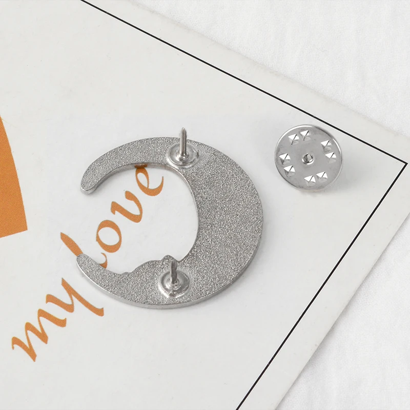 Йога растяжка кошка полумесяц Луна Броши колдовство отворот булавки черные