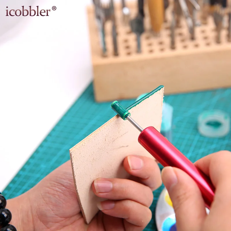 Новинка 2019 кожаные инструменты сменная масляная ручка с двойной головкой для