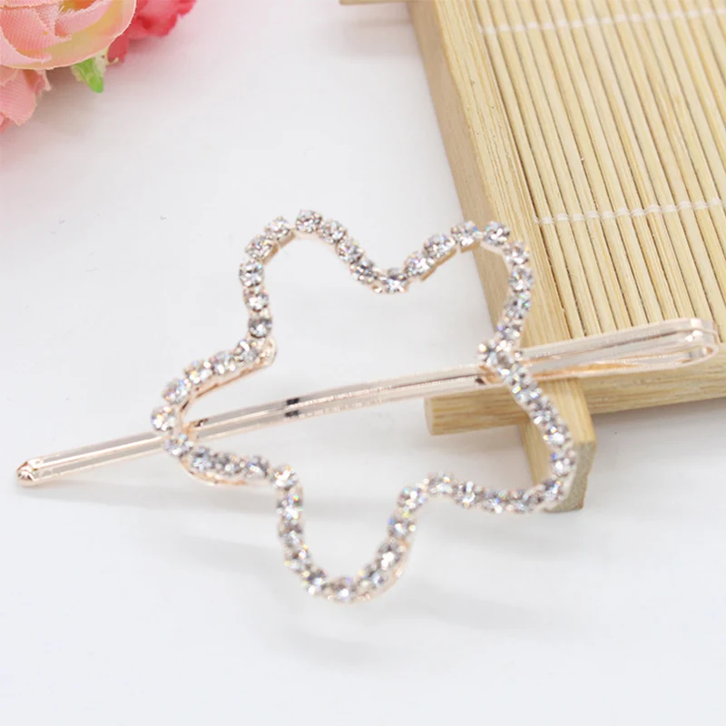 Модная Милая заколка для волос простая маленькая обрезка сплав заколки