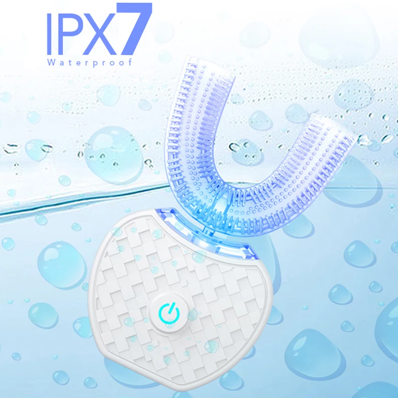 360 градусов Автоматическая звуковая электрическая зубная щетка USB