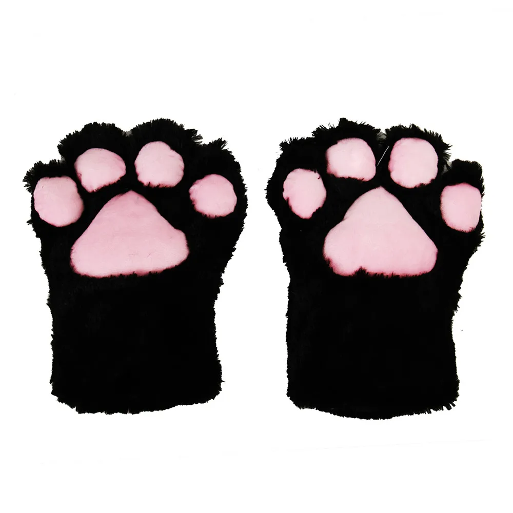 Новинка 1 комплект искусственные плюшевые перчатки в виде лапы для косплея аниме