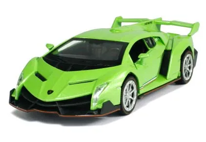 1:32 Veneno, несколько цветов, литая под давлением, модель автомобиля из металлического сплава, автомобиль-трансформер, открытая дверь, музыкальная мигающая задняя часть, детские игрушки