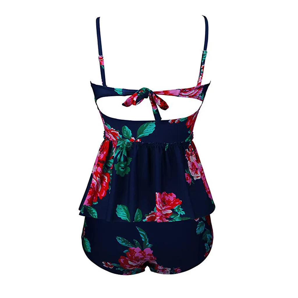 Женский купальник бикини SAGACE летний бразильский с оборками и цветочным принтом