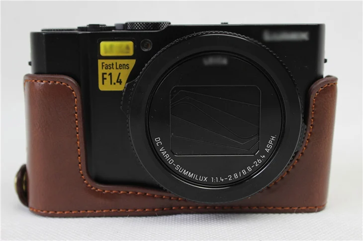 Новая камера половина мешок нижний чехол для Panasonic Lumix LX10 L-X10 LX15 PU кожаный чехол с батарейным отсеком