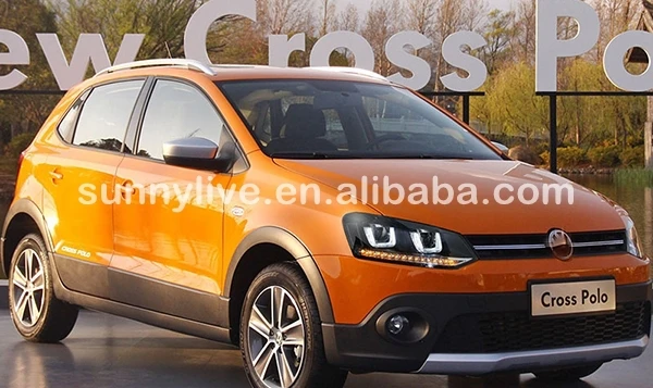 Для VOLKSWAGEN Polo Mk5 для Vento для Cross polo светодиодный головной фонарь с ангельскими глазами 2011- лет LF