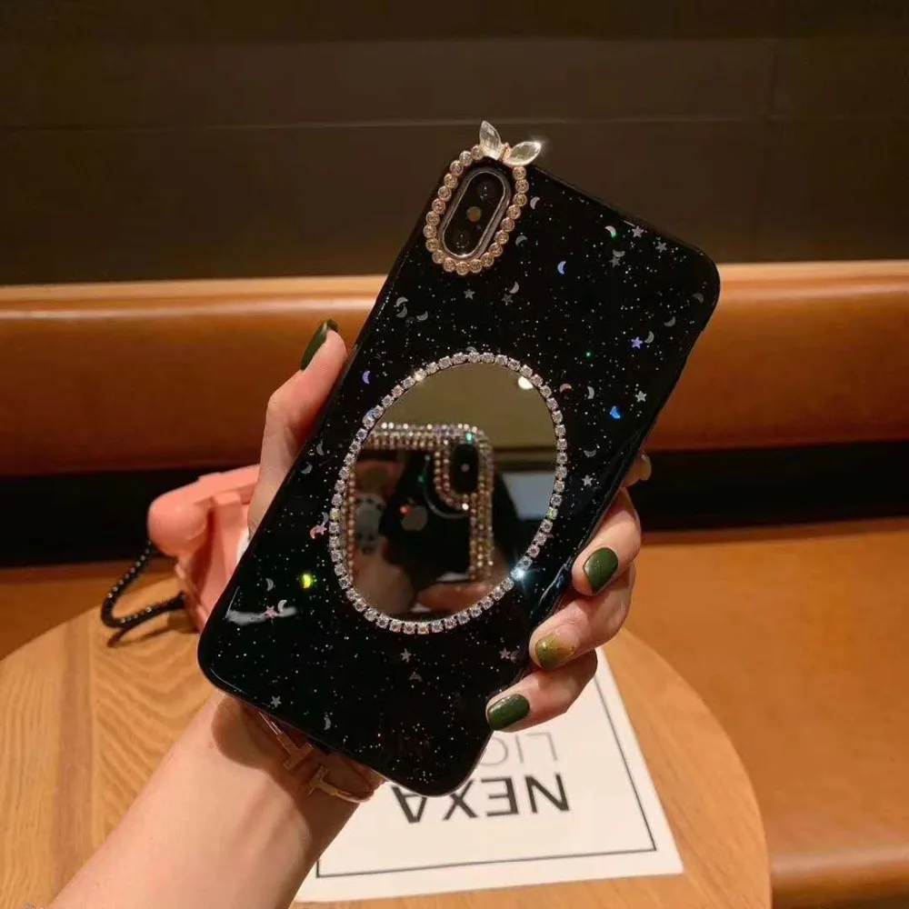 LaMaDiaa зеркальный чехол для телефона iphone 7 8 6s 6 plus X XR XS Max Симпатичные из мягкого ТПУ