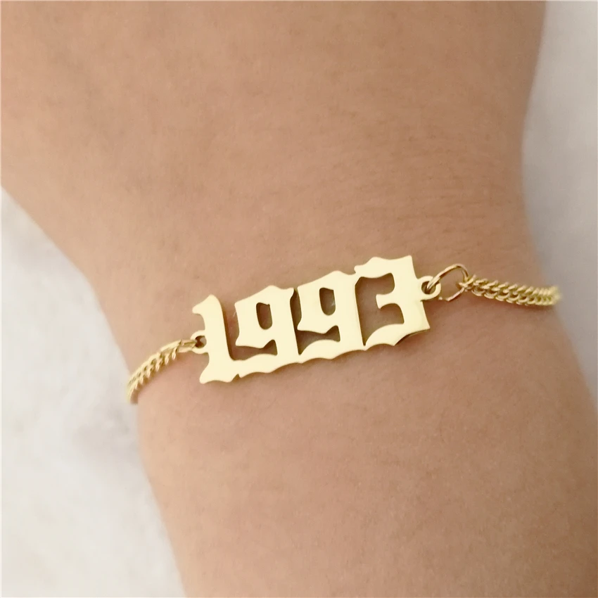 Старый английский номер браслеты для женщин 1991 1992 1993 1994 1995 1996 1997 1998 1999