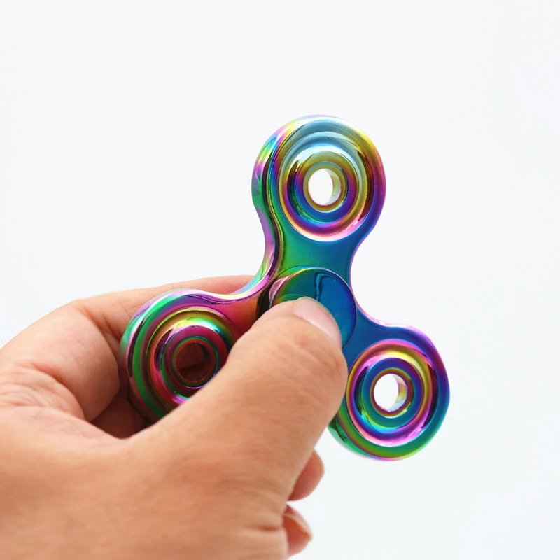 Tri-Spinner ANUOTONG Спиннер-Спиннер из металла Цветной Ручной Спиннер для повседневного