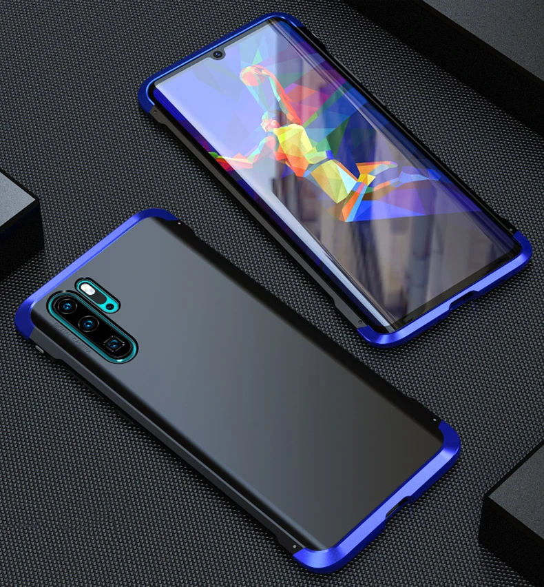 Алюминиевый металлический бампер чехол для телефона для huawei P30 P30 Pro чехол Роскошный 360 Полный армированный Матовый PC чехол рамка Honor 20 20 Pro чехол s