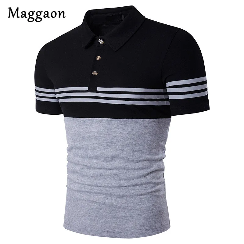 2018 High Quality brand New arrival summer Men Casual Striped Polo Shirt men's slim fit cotton Men's short sleeve polo shirt | Мужская