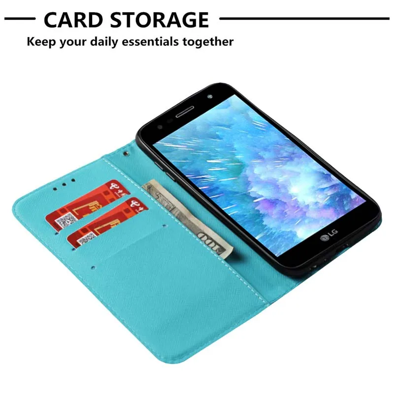ZZCAJA Bag For LG X Power 3 Case New Luxury 3D View Cute OWL Butterfly Skull PU Leather Wallet Flip Cover Fundas | Мобильные