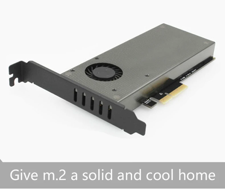 M.2 адаптер m.2 NVMe PCIe адаптер SSD m2 на PCI-e PCI express двойной интерфейс карты расширения M+ B Ключ с охлаждающим вентилятором чехол