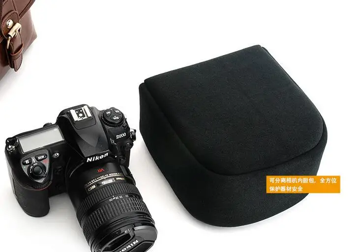 Retro Korean Leather Bag Waterproof Camera Leisure Shoulder Case FOR CANON NIKON 500D 650D D60 D600 D70 D700 | Электроника