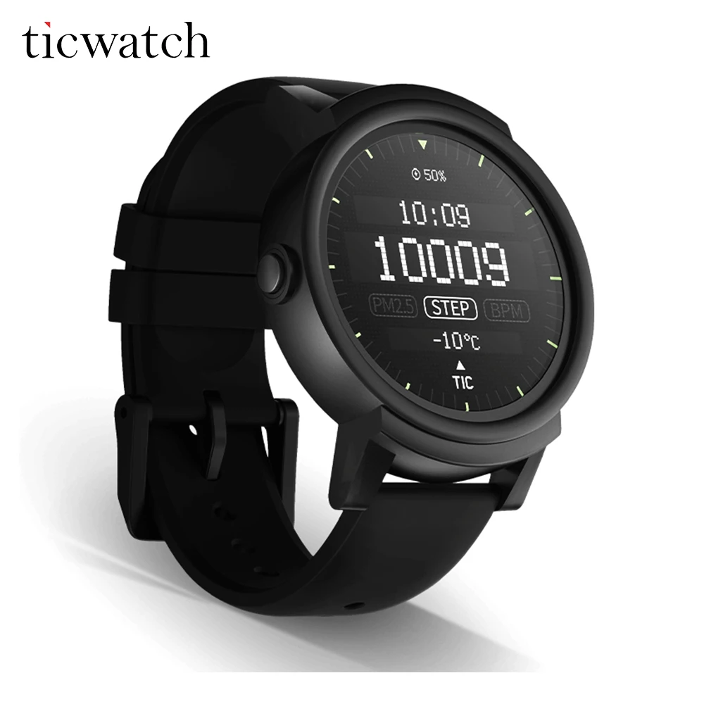 Оригинальный Ticwatch E умные часы Android Wear 2 0 Bluetooth 4 1 MTK2601 Dual Core для iOS/Android IP67