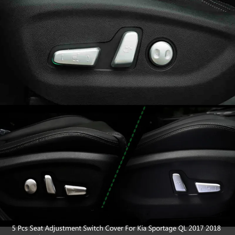 Для Kia Sportage QL 2017 2018 2019 хромированный переключатель регулировки сиденья крышка