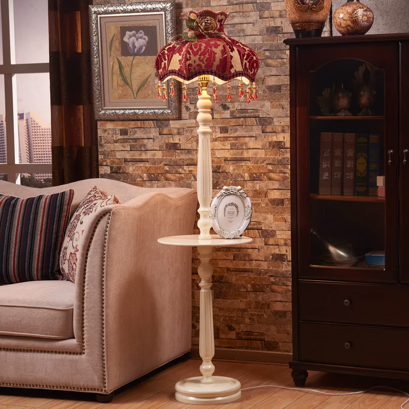 Европейские ткани Книги по искусству торшер Спальня ночники Американский sstudy