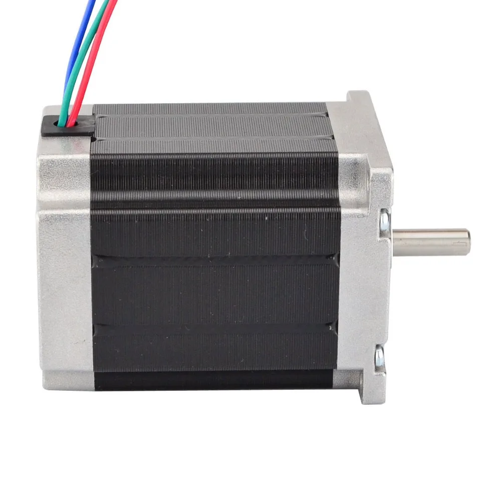 3 шт. Nema 23 шаговый двигатель 1.9Nm(269oz. Дюйма) 76 мм 2.8A 4-свинец Nema23 шаговый двигатель 6,35 мм вал DIY фрезерный станок с CNC фрезерный станок