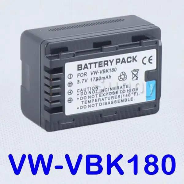 

Lithium Ion Rechargeable Battery pack for Panasonic VW-VBK180,VW-VBK180E,VW-VBK180E-K,VW VBK180, VW-VBK360 and Digital Camcorder