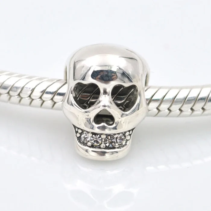 Новые оригинальные бусины подвески в виде черепа сердца с кубическим цирконием