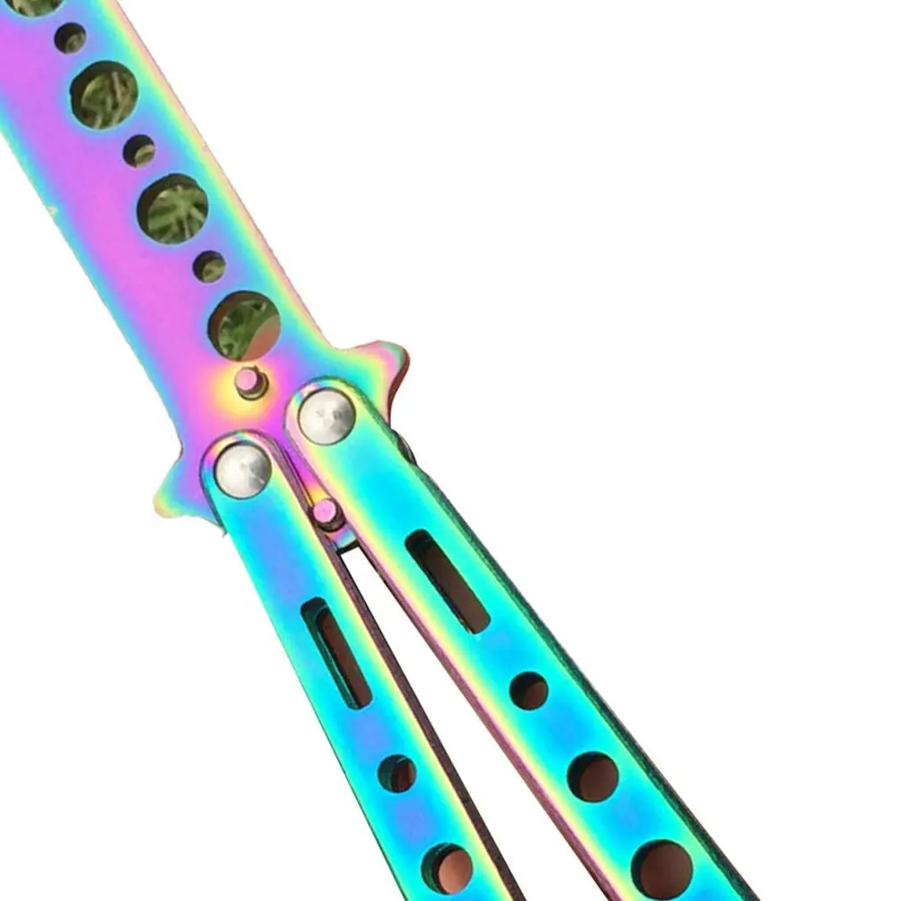 Нож с бабочками тренировочный нож инструмент бабочкой C27 цвет титана|Уличные