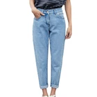 Джинсы-карандаш CUHAKCI с завышенной талией, ковбойские синие джинсы из денима, популярная новинка, женские винтажные свободные длинные брюки с карманами