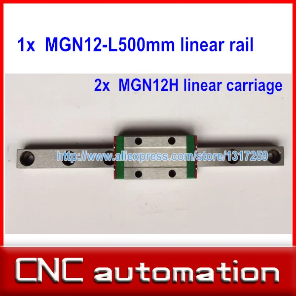 12 мм линейная направляющая MGN12 L 500 с 2 шт. строительных блоков MGN12H Для CNC DIY и 3D
