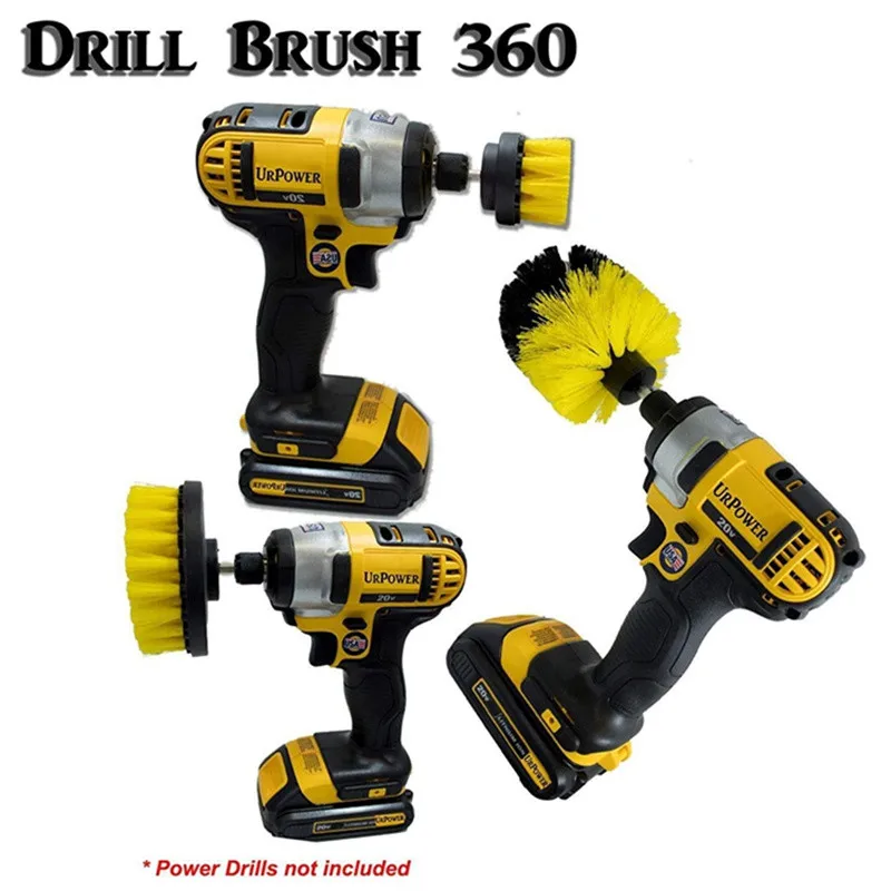 3 шт. щетка для чистки электрическая дрель набор силовой скраб-Щетка Насадка