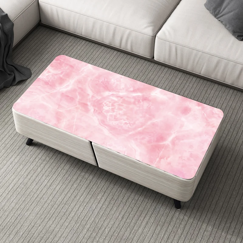 Nordic ins imitation marble thickened tablecloth pvc waterproof oil-proof Anti-scalding No-clean Dali pattern coffee table mat | Дом и сад