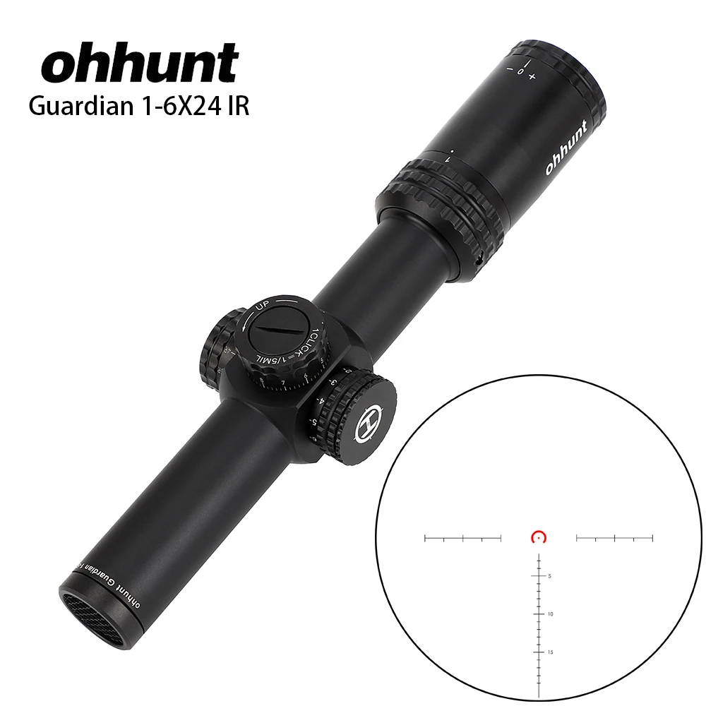Ohhunt Guardian 1-6x24 IR охотничьи оптические компактные прицелы стеклянная травленная