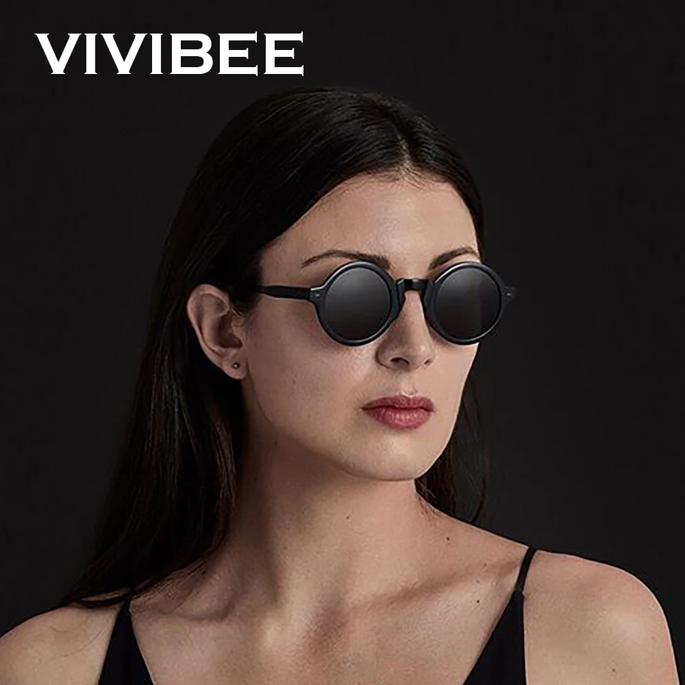 VIVIBEE Классический выбор Винтажные Солнцезащитные очки круглые пластиковые