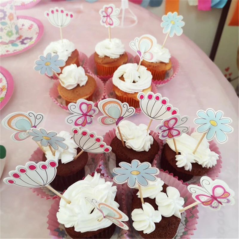 Бумажные кондитерские кексы с флагом наборы подставок и чашек для детского торта
