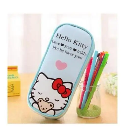 Kawaii Doraemon, пенал для школы, милый, искусственная кожа, большая емкость, канцелярский чехол, корейский, канцелярские принадлежности, школьные, офисные принадлежности - Цвет: 17