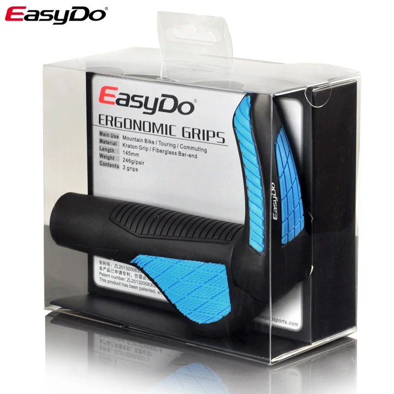 1050D-blue EasyDo новейшая мода патент дизайн велосипедная рукоятка MTB рукоятка руля эргономичные удобные мягкие ручки Аксессуары для велосипеда - Цвет: 1050D-blue