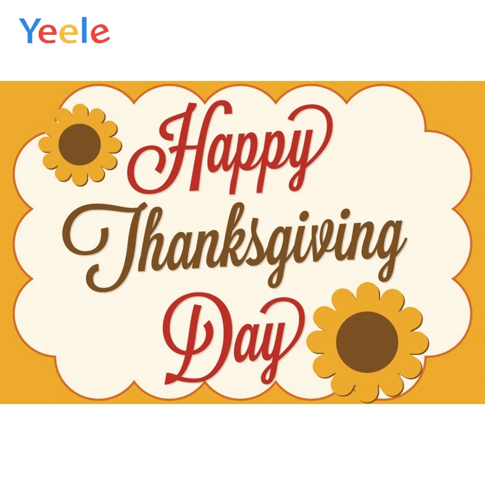 

Yeele Thanksgiving Family Harvest Party Sunflowers Photography Backdrops Personalized Photographic Backgrounds For Photo Studio