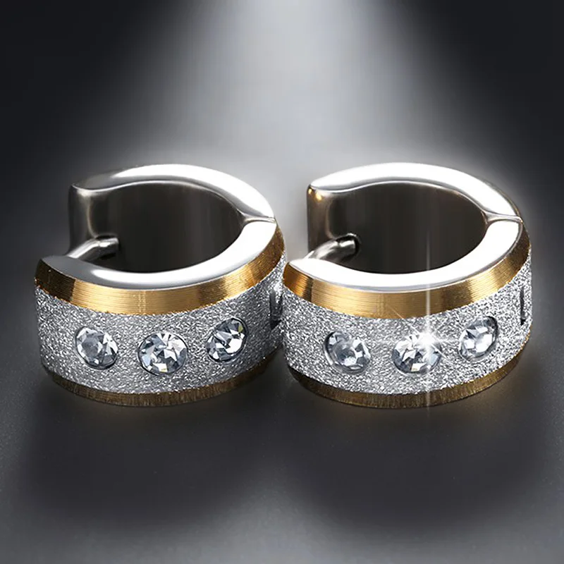 Минималистичные серьги для женщин и мужчин ювелирные изделия из нержавеющей