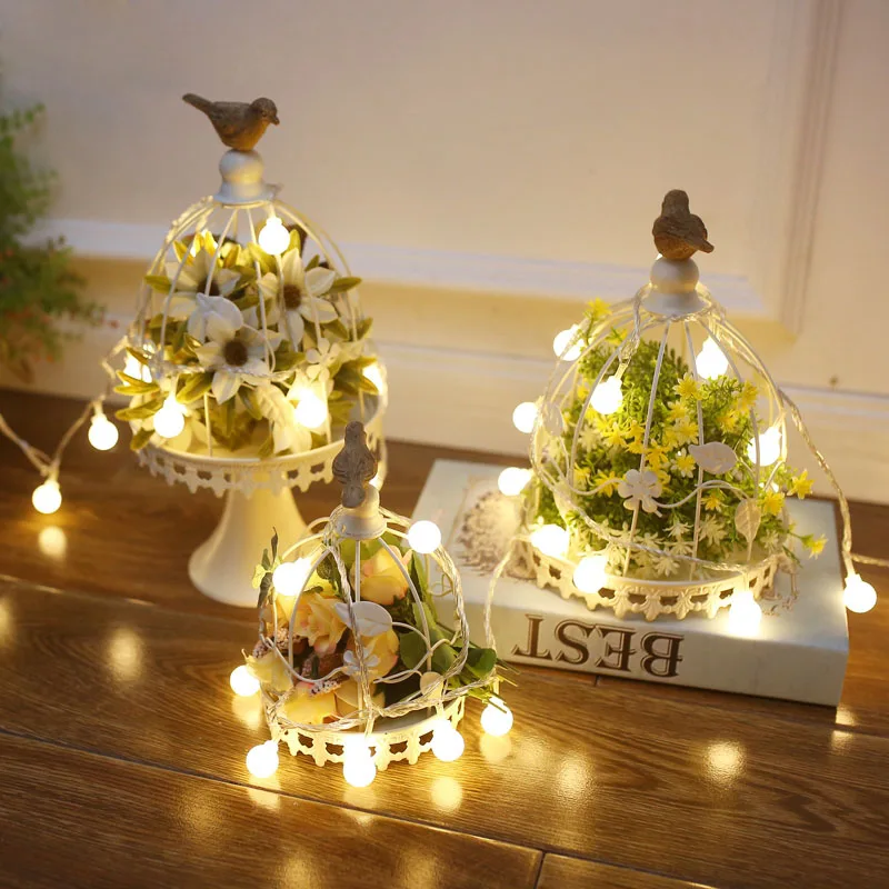 KZKRSR теплый белый 2 м 20 Led USB Powered Глобус матовый шар Рождественская елка Гирлянда