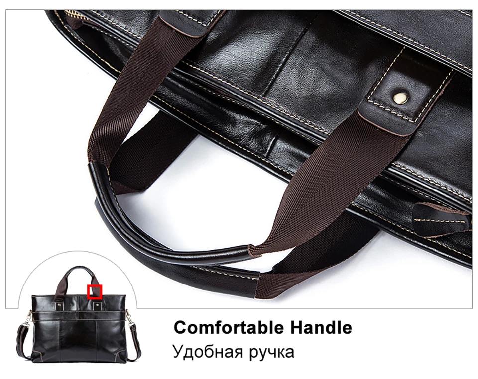 Сумка-мессенджер, мужской портфель из натуральной кожи, сумка на плечо для компьютера, кожаная мужская Большая вместительная сумка для ноутбука, 7708
