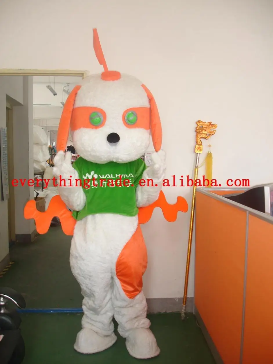 New 2014 Adult cartoon character lovely music dog Mascot Costume fancy dress party costumes adult size | Тематическая одежда и