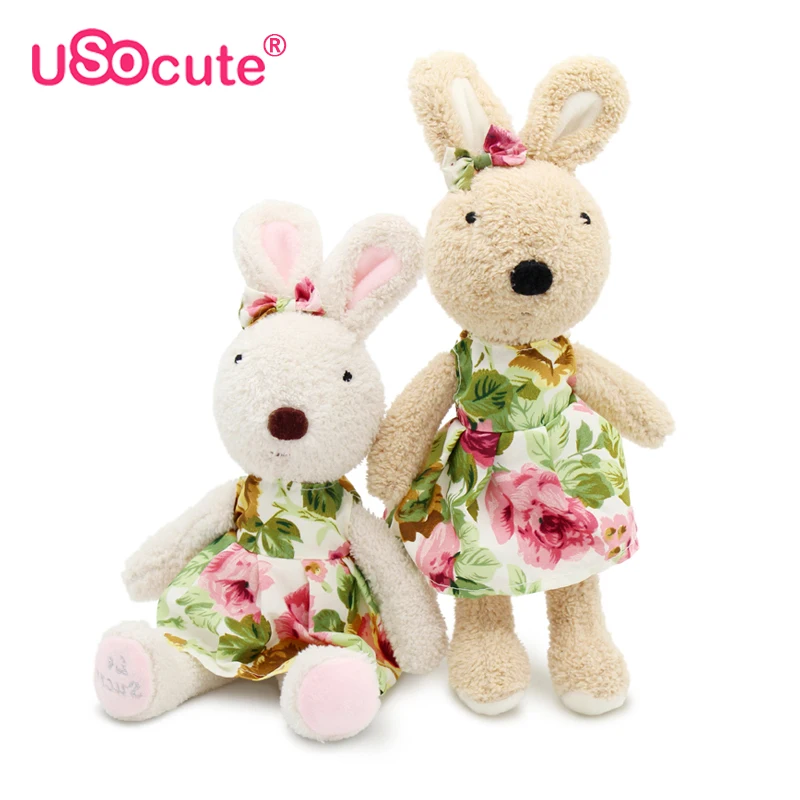 30cm kawaii Rabbit plush toys Wearing dress DIY bunny Stuffed animals dolls kids gifts clothes can be take off | Игрушки и хобби