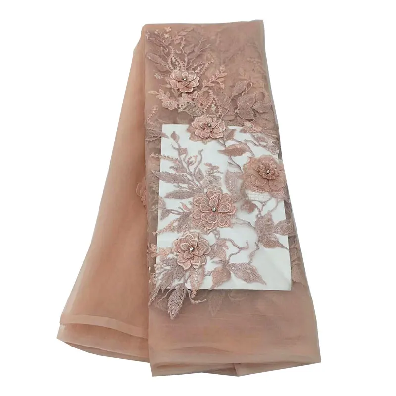 Newest fashion Nigerian lace fabrics for party dress high quality sequins stones embroidery tulle mesh fabric GY19B-1 | Дом и сад