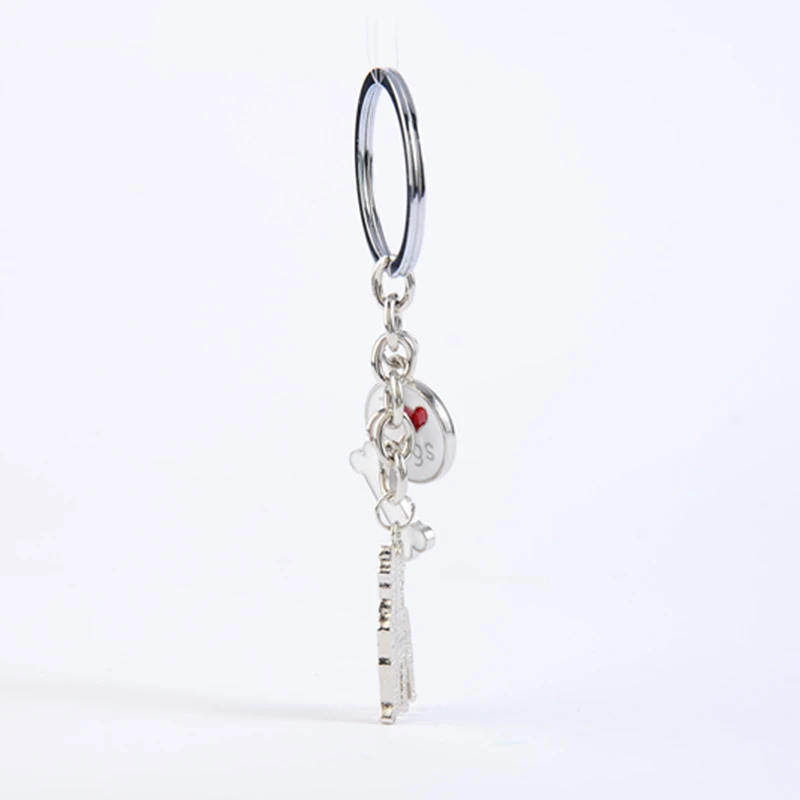 Брелок цепочка для ключей мужчин и женщин подвеска в виде собаки из