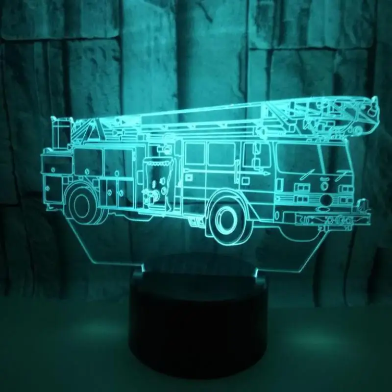 Контейнер для автомобиля 3d настольная лампа для спальни светодиодная креативная 3d настольная лампа для гостиной Детская комната украшение 3D ночник - Цвет абажура: 7 color change