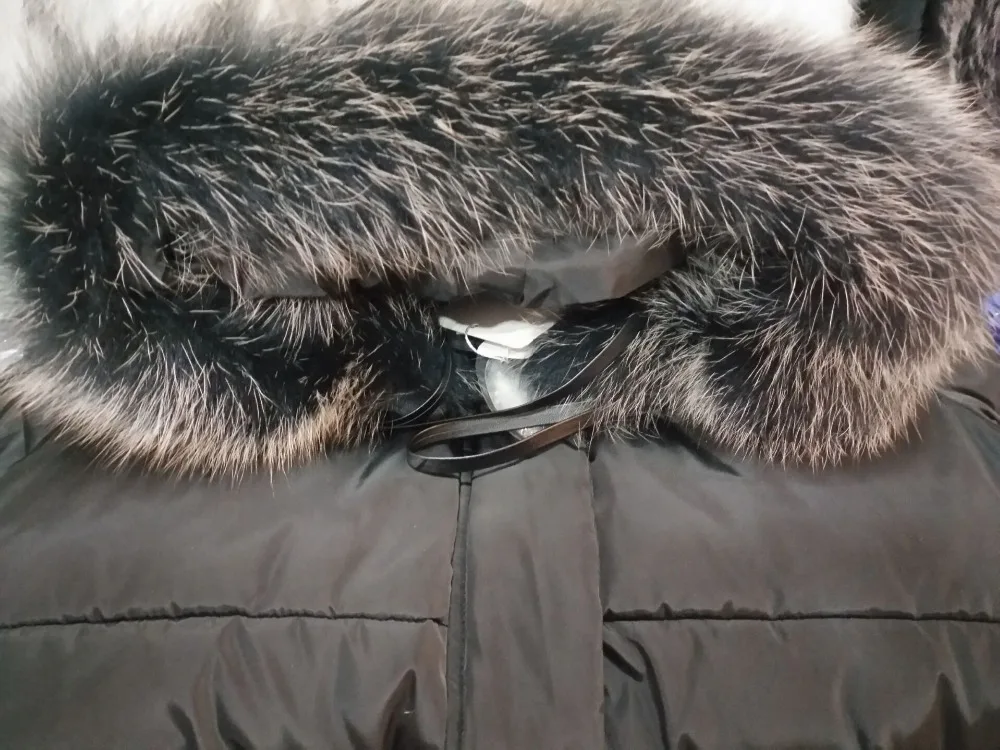 Новинка 2017 зимняя женская куртка на утином пуху пальто с воротником из лисьего