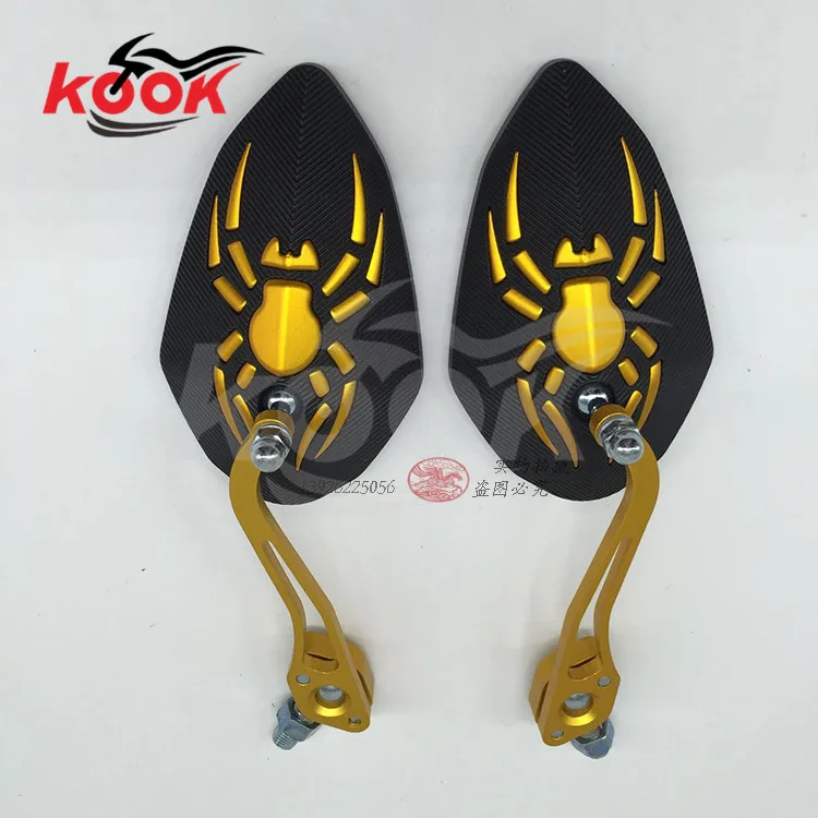 universal motorcycle Accessories motocross rearview mirrors Spider Decoration moto side mirror for yamaha honda suzuki kawasaki |