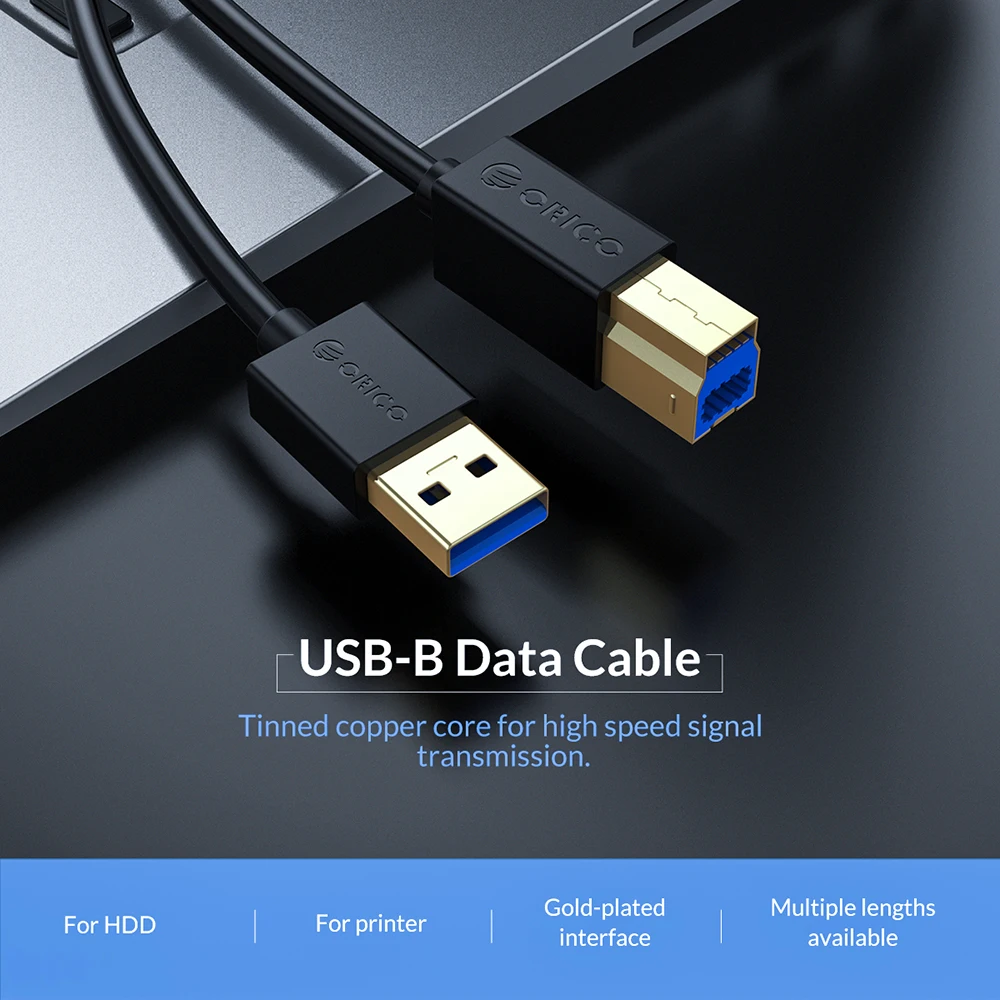Кабель для передачи данных от ORICO Type A до USB B высокоскоростной кабель с квадратным