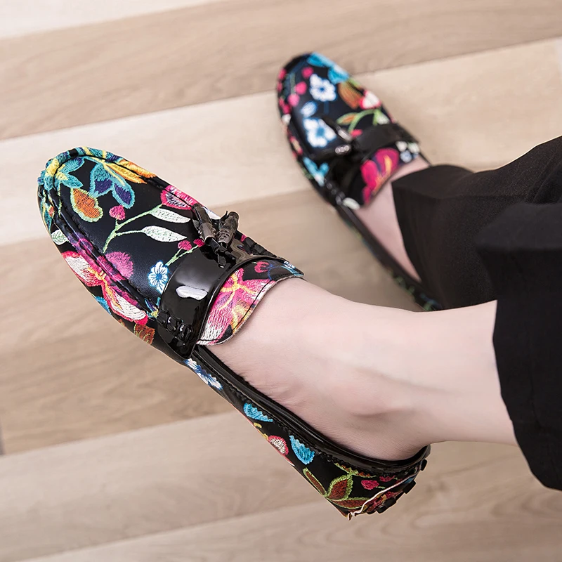 Мужские лоферы Повседневные Летние мокасины Разноцветные балетки Zapatos Hombre