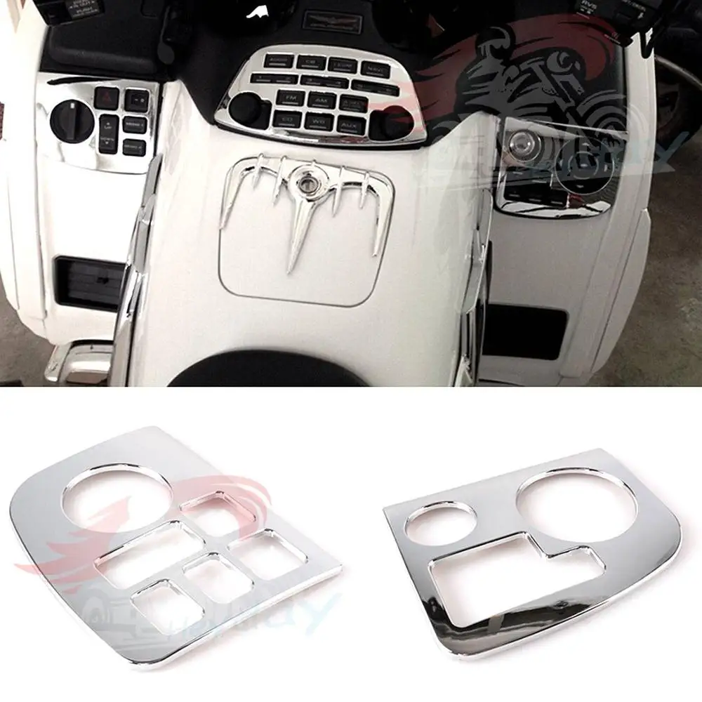 

Chrome Fairing Navigation Control Side Navi Panel Accent Left&Right For Honda GL1800 2001-2016 02 03 04 05 06 07 08 09 10 11 15