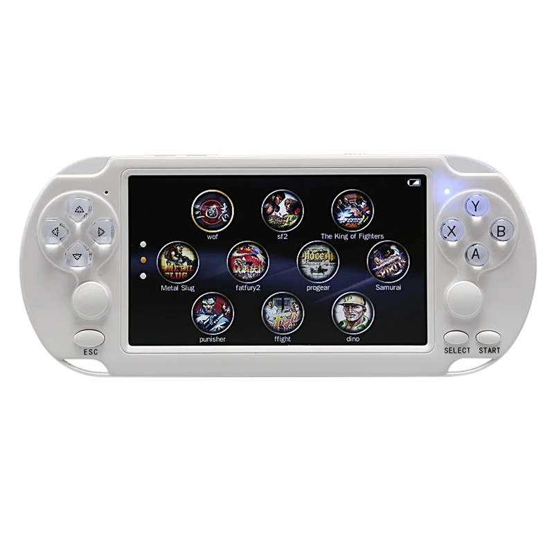 X9-S 5,1 дюймовый экран Портативный игровой плеер 8G 10000 игры ТВ выход с Mp3/кинокамерой Мультимедиа Видео ретро мини игры Conso - Цвет: Белый