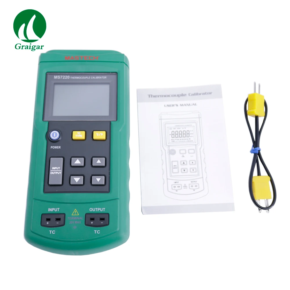 

MS7220 Digital Thermocouple Simulator Calibrator Calibrate Linear TC Transmitter with mV Source Function