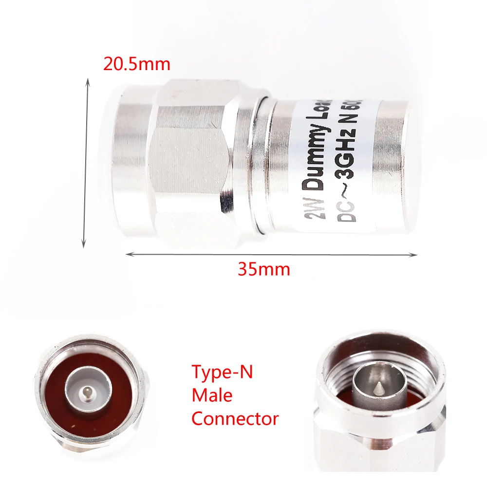2 Вт Type N наружная радиочастотная Коаксиальная нагрузка 50 ом 3 ГГц Клеммная